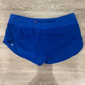 Blue Lululemon Speed Up Short 2.5"